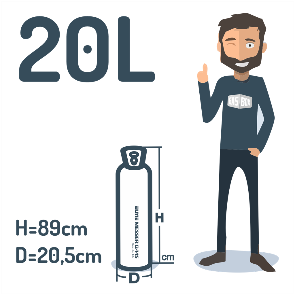 Medicīniskais oglekļa dioksīds 20L (15kg)