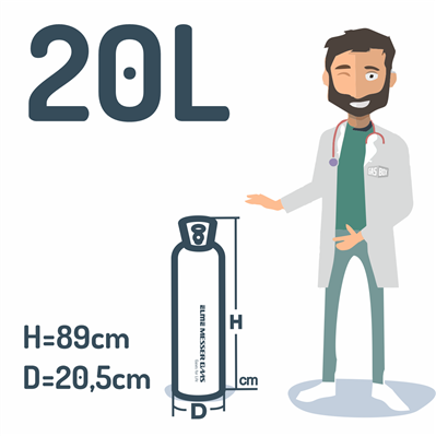 Medicīniskais slāpekļa oksiduls 20L (14kg)